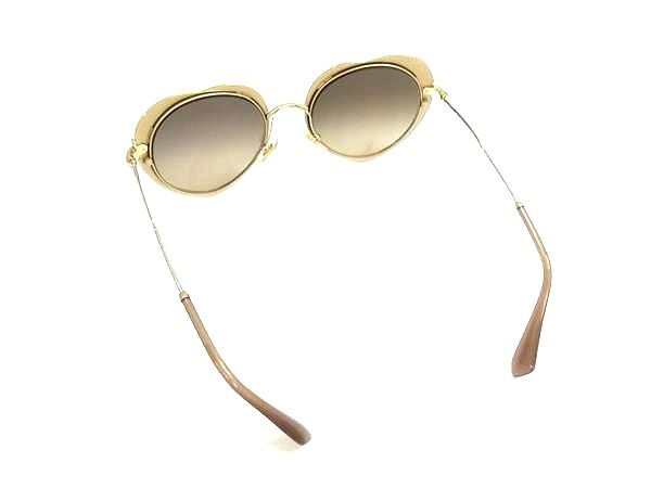 miumiu ミュウミュウ アイウェア ハート サングラス SMU54R ピンクベージュ系 ゴールド メタル プラスチック レディース 超美品