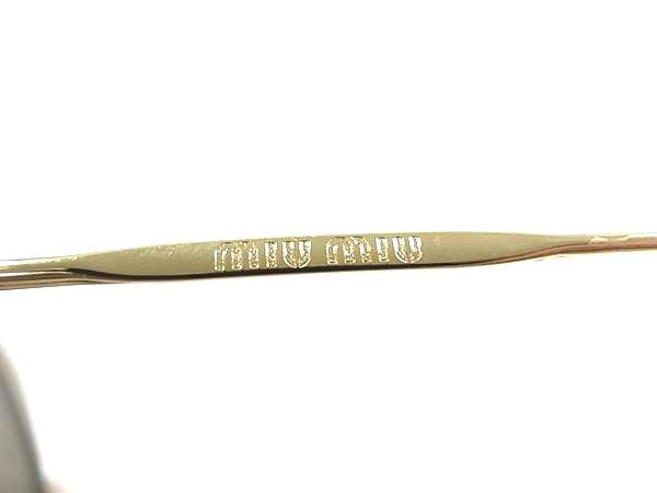 miumiu ミュウミュウ アイウェア ハート サングラス SMU54R ピンクベージュ系 ゴールド メタル プラスチック レディース 超美品