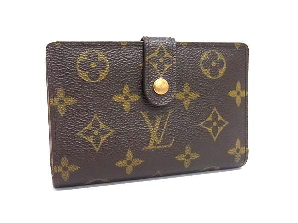 LOUIS VUITTON ルイヴィトン 二つ折り財布 モノグラム ポルトモネ ビエ ヴィエノワ M61663 ブラウン PVC レザー レディース がま口