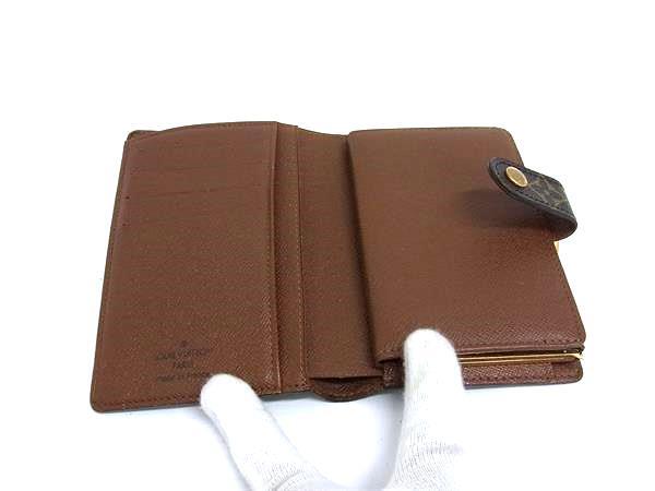 LOUIS VUITTON ルイヴィトン 二つ折り財布 モノグラム ポルトモネ ビエ ヴィエノワ M61663 ブラウン PVC レザー レディース がま口
