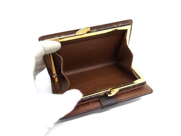 LOUIS VUITTON ルイヴィトン 二つ折り財布 モノグラム ポルトモネ ビエ ヴィエノワ M61663 ブラウン PVC レザー レディース がま口