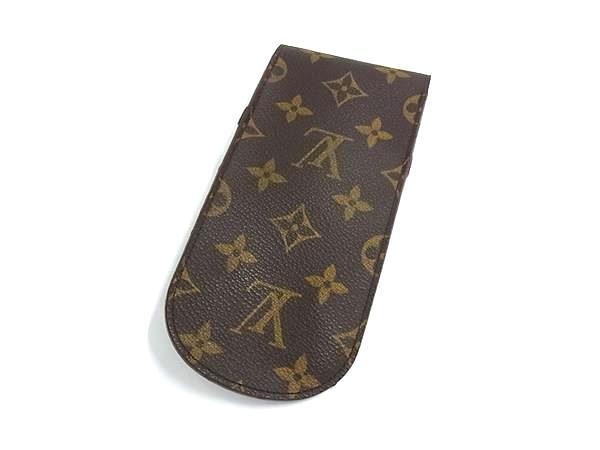 LOUIS VUITTON ルイヴィトン メガネケース モノグラム エテュイ リュネット ラバ M62970 ブラウン PVC レザー ユニセックス