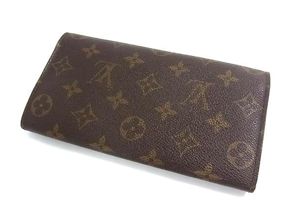 LOUIS VUITTON ルイヴィトン 長財布 モノグラム ポシェット ポルトモネクレディ M61725 ブラウン PVC レザー ユニセックス