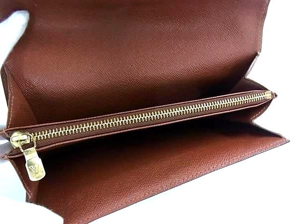 LOUIS VUITTON ルイヴィトン 長財布 モノグラム ポシェット ポルトモネクレディ M61725 ブラウン PVC レザー ユニセックス