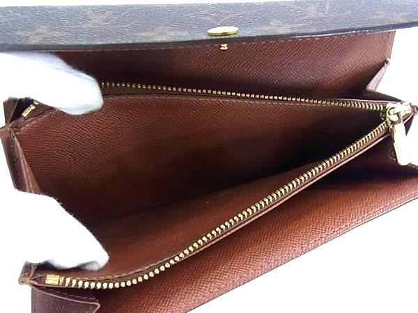 LOUIS VUITTON ルイヴィトン 長財布 モノグラム ポシェット ポルトモネクレディ M61725 ブラウン PVC レザー ユニセックス