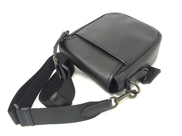 COACH コーチ ショルダーバッグ ルーカス クロスボディ CO914 ブラック レザー メンズ ミニバッグ ポシェット 美品