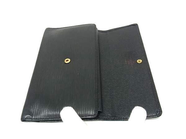 LOUIS VUITTON ルイヴィトン 長財布 ポルトトレゾール インターナショナル M63382 ブラック エピ レディース 三つ折り