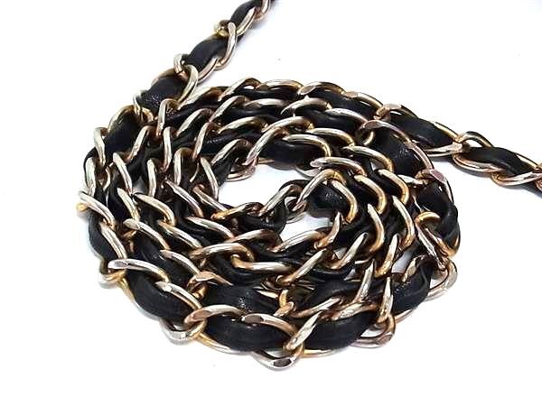 MOSCHINO モスキーノ ショルダーバッグ ブラック ゴールド レザー レディース ハート