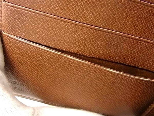LOUIS VUITTON ルイヴィトン 二つ折り財布 モノグラム ポルトフォイユ マルコ M61675 ブラウン PVC レザー メンズ