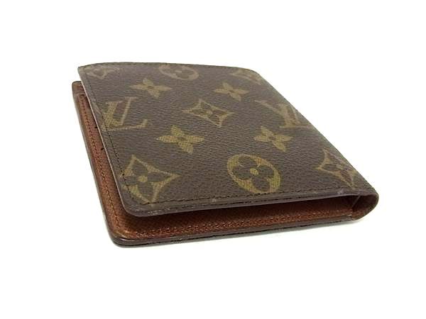 LOUIS VUITTON ルイヴィトン 二つ折り財布 モノグラム ポルトフォイユ マルコ M61675 ブラウン PVC レザー メンズ
