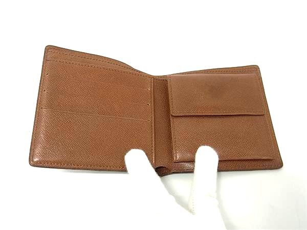LOUIS VUITTON ルイヴィトン 二つ折り財布 モノグラム ポルトフォイユ マルコ M61675 ブラウン PVC レザー メンズ