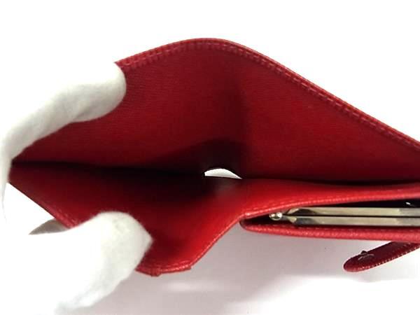 LOUIS VUITTON ルイヴィトン 二つ折り財布 ポルトモネビエ ヴィエノワ M6324E ルージュ(レッド系) エピ レディース がま口 シルバー金具
