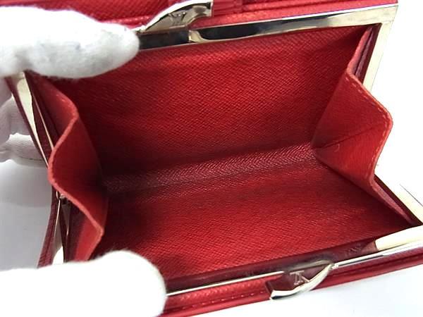 LOUIS VUITTON ルイヴィトン 二つ折り財布 ポルトモネビエ ヴィエノワ M6324E ルージュ(レッド系) エピ レディース がま口 シルバー金具