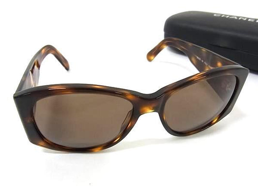 CHANEL シャネル サングラス ココマーク 5246 ブラウン レンズ クリアブラウン プラスチック レディース べっ甲調 美品