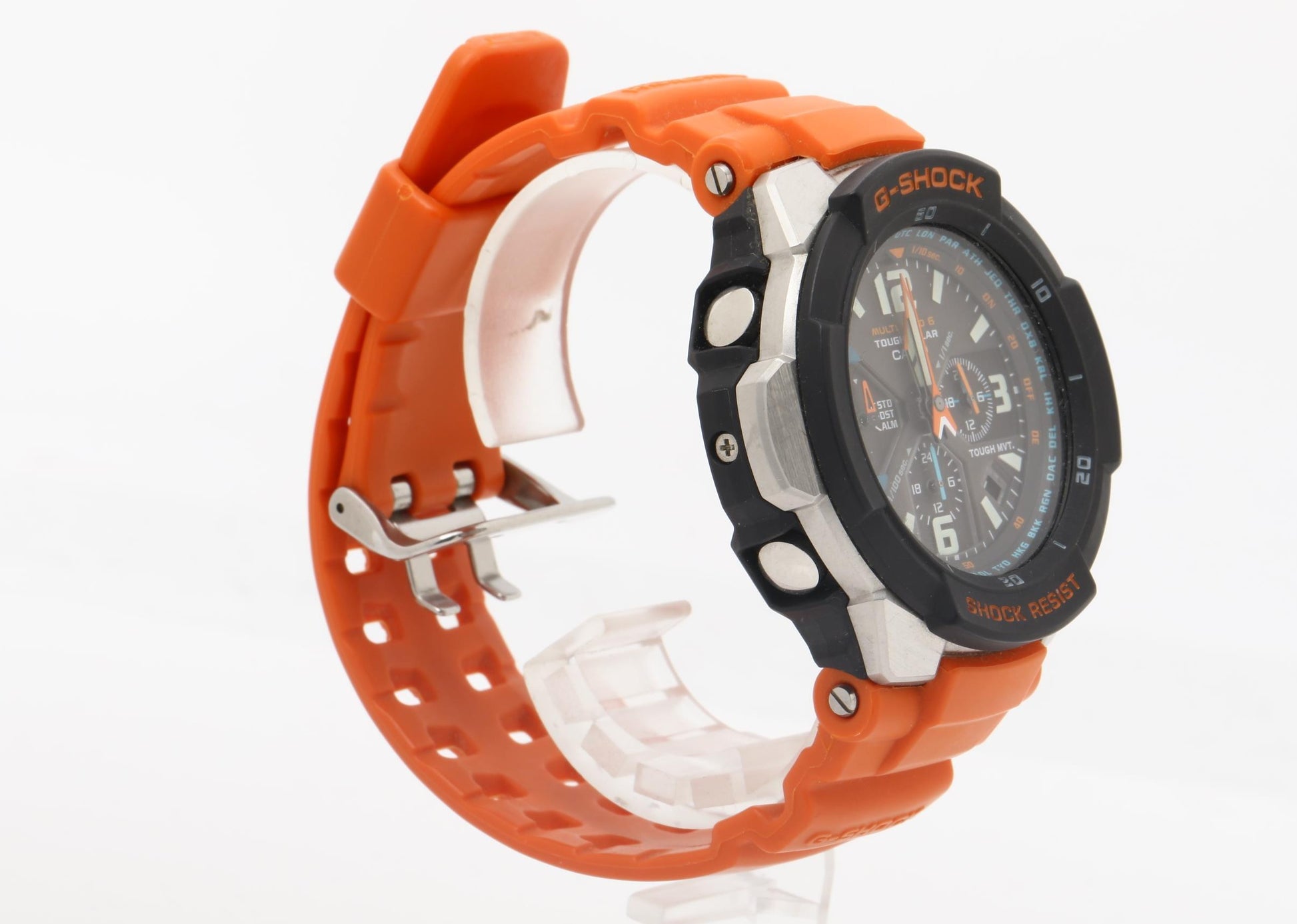 CASIO カシオ 時計 GSHOCK スカイコックピット GW3000M4AER ブラック オレンジ 樹脂 ステンレススチール メンズ アナログ 美品