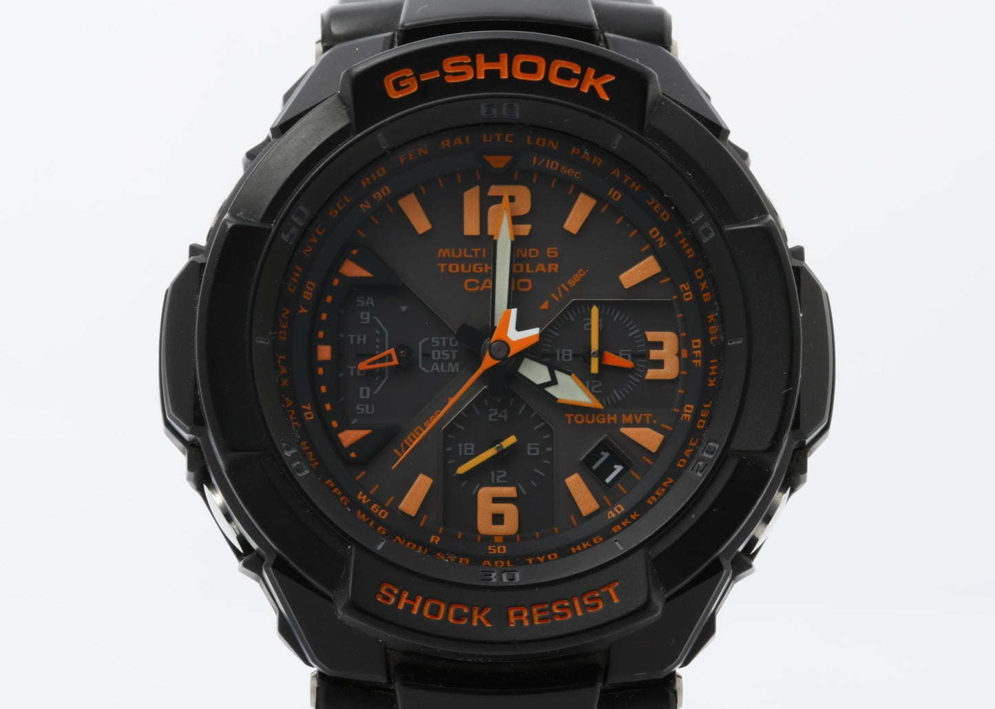 CASIO カシオ 時計 GSHOCK MASTER OF G AIR GRAVITYMASTER GW3000B1AJF ブラック 樹脂 ステンレススチール メンズ アナログ 美品