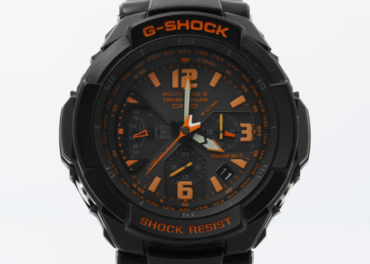 CASIO カシオ 時計 GSHOCK MASTER OF G AIR GRAVITYMASTER GW3000B1AJF ブラック 樹脂 ステンレススチール メンズ アナログ 美品