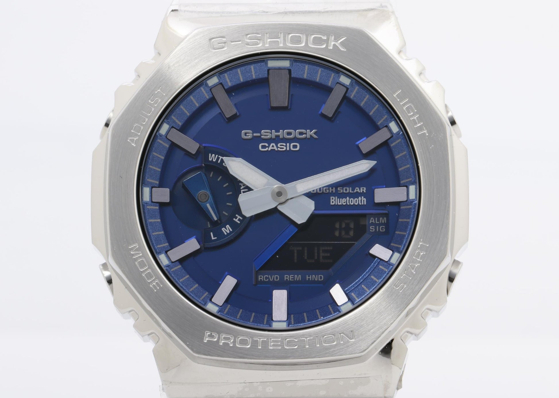 CASIO カシオ 時計 GSHOCK FULL METAL 2100 Series GMB2100AD2AJF ブルー シルバー ステンレススチール メンズ デジアナ 新品未使用展示品