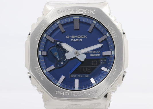 CASIO カシオ 時計 GSHOCK FULL METAL 2100 Series GMB2100AD2AJF ブルー シルバー ステンレススチール メンズ デジアナ 新品未使用展示品