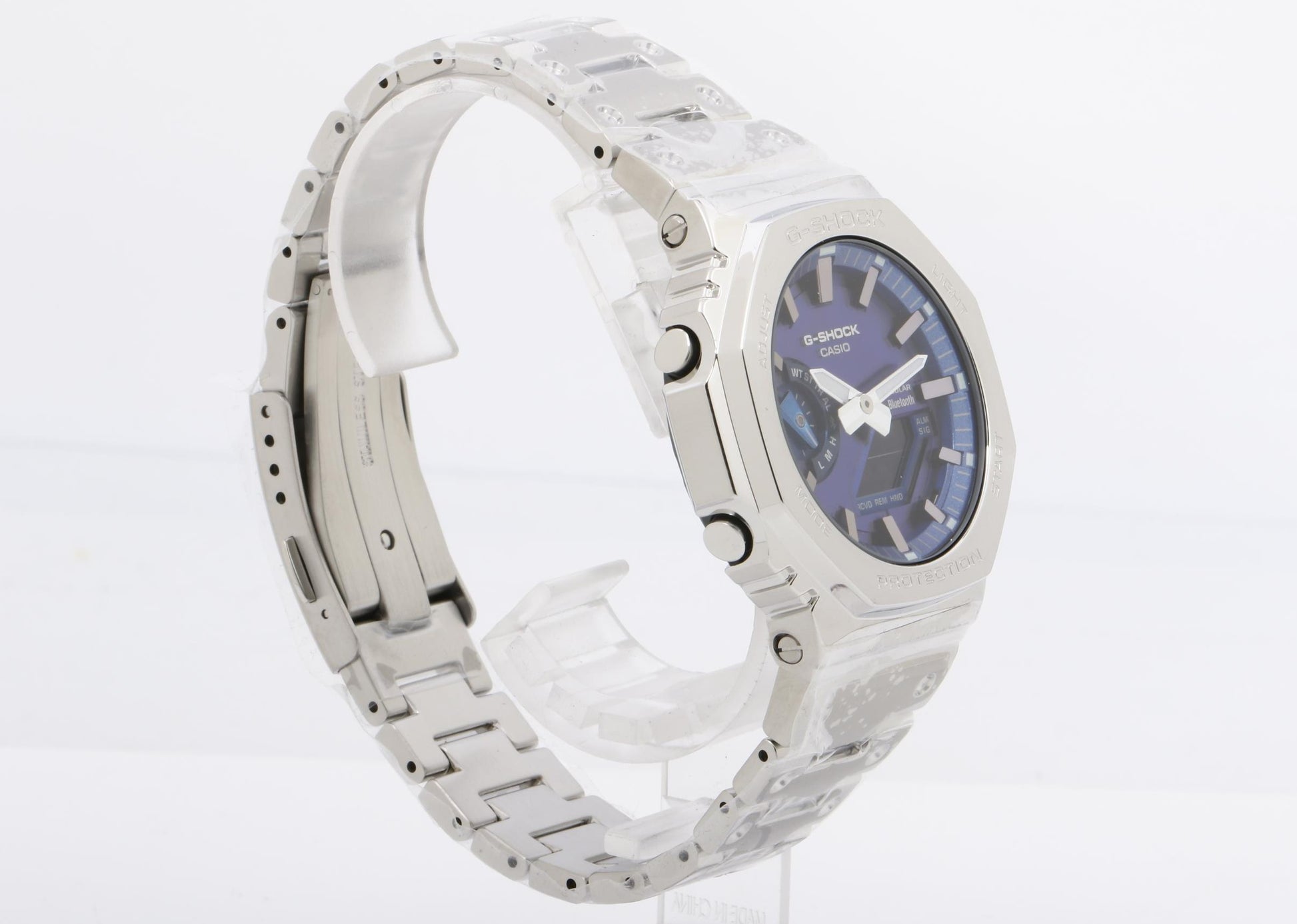 CASIO カシオ 時計 GSHOCK FULL METAL 2100 Series GMB2100AD2AJF ブルー シルバー ステンレススチール メンズ デジアナ 新品未使用展示品