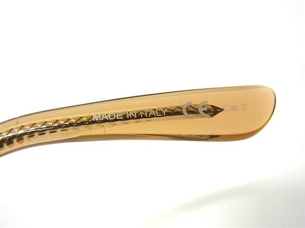 BOTTEGA VENETA ボッテガヴェネタ サングラス BV0261SK ブラウン クリアゴールド メタル ユニセックス ミラーレンズ べっ甲調 美品