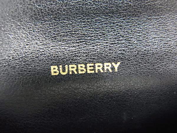BURBERRY バーバリー ショルダーバッグ フォンショルダーポーチ ブラック レザー レディース スマホショルダー ゴールド金具 美品