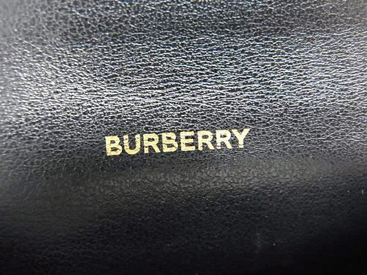 BURBERRY バーバリー ショルダーバッグ フォンショルダーポーチ ブラック レザー レディース スマホショルダー ゴールド金具 美品