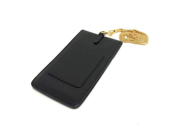 BURBERRY バーバリー ショルダーバッグ フォンショルダーポーチ ブラック レザー レディース スマホショルダー ゴールド金具 美品