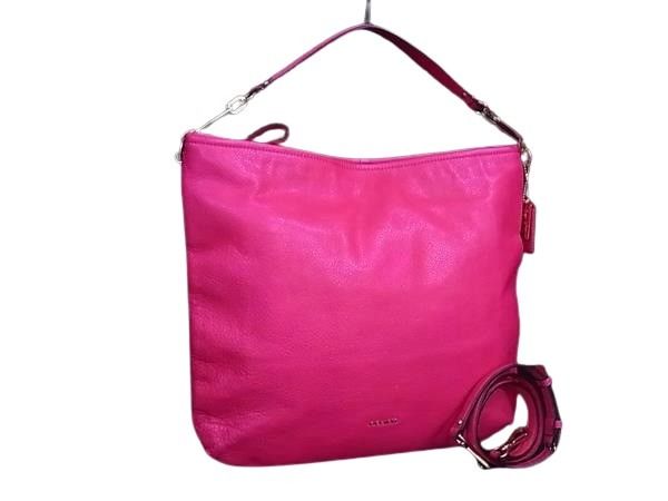 COACH コーチ ハンドバッグ マディソン ホーボー 27858 ピンク レザー レディース 2WAY 美品