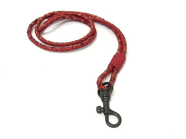 BOTTEGA VENETA ボッテガヴェネタ ストラップ イントレチャート アイヤーズ レッド パイソン ユニセックス 美品
