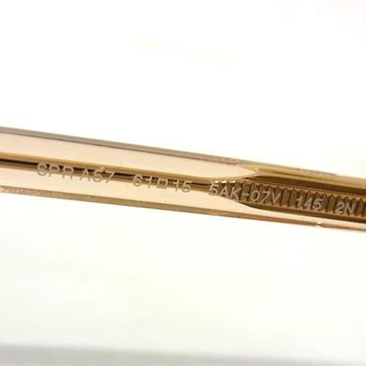 PRADA プラダ サングラス SPR A57 ゴールド クリアブラウン プラスチック ユニセックス 美品