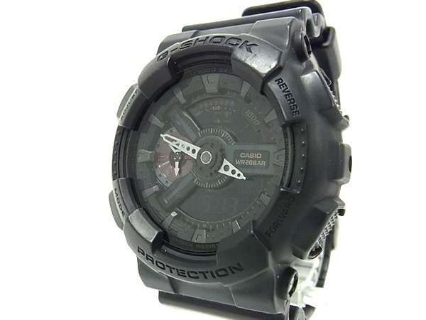 CASIO カシオ 時計 GSHOCK Military black series GA110MB ブラック 樹脂 メンズ デジアナ