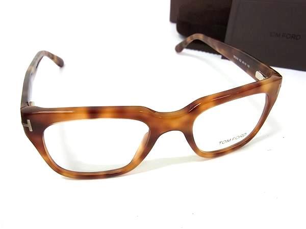 TOM FORD トムフォード メガネ TF5216 ブラウン クリア プラスチック ユニセックス べっ甲調 美品