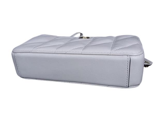 COACH コーチ ショルダーバッグ ピロー CM531 アイボリー レザー レディース 2WAY キルティング ダブルジップ ゴールド金具 美品