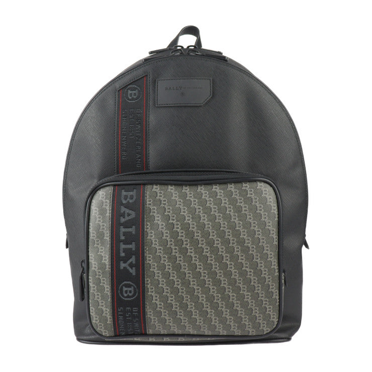 超美品 BALLY バリー SARKIS.PBB OFF SHORE リュック・デイパック 6235445 PVC レザー ブラック バックパック