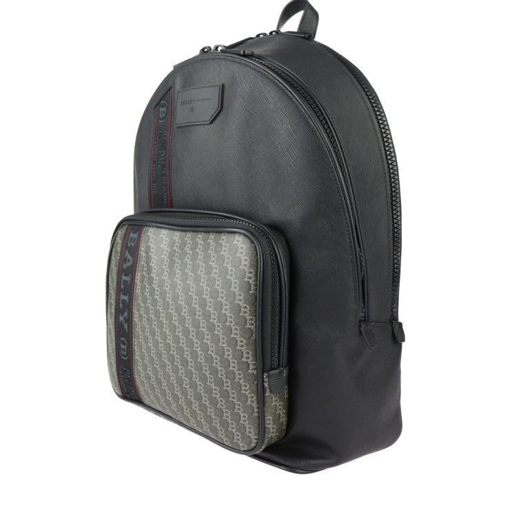 超美品 BALLY バリー SARKIS.PBB OFF SHORE リュック・デイパック 6235445 PVC レザー ブラック バックパック