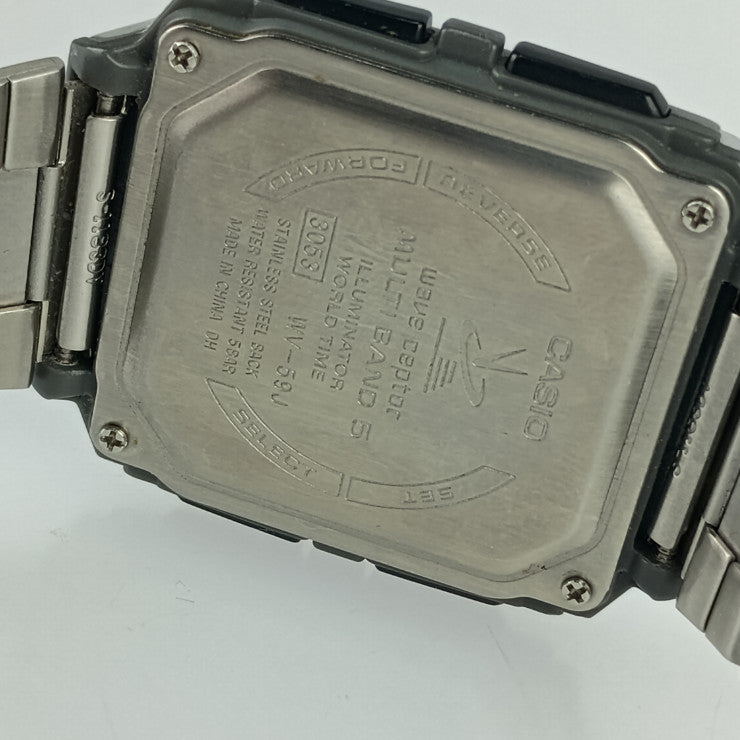 CASIO カシオ WAVE CEPTOR ウェーブセプター 腕時計 CASIO WV-59J シルバー ステンレススチール メンズ デジタル クォーツ 電波時計