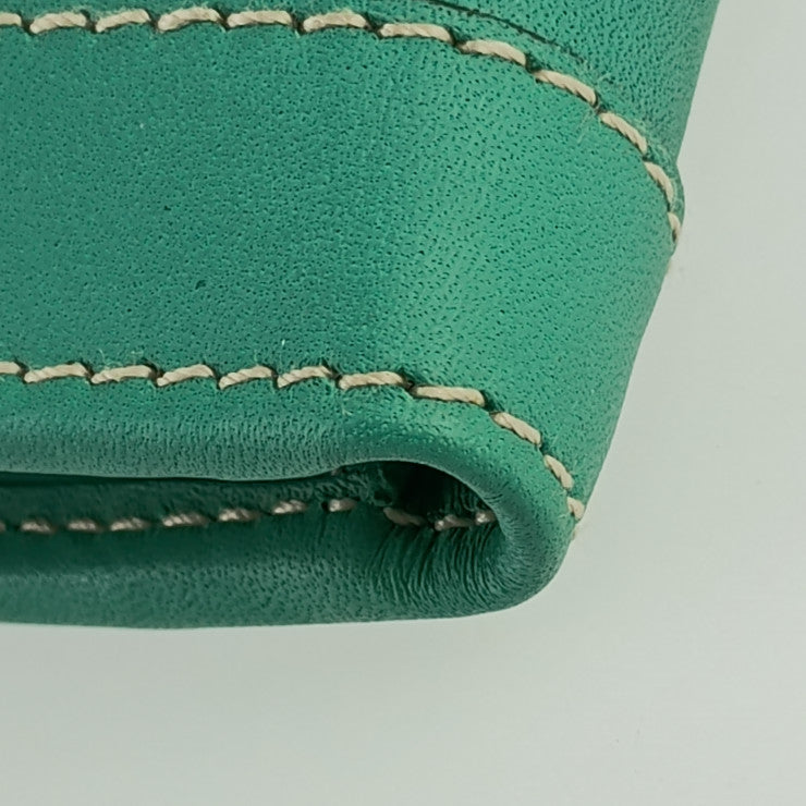 超美品 GUCCI グッチ Ｗホック 二つ折り財布 120927 カプリグリーン ベージュ ＧＧキャンバス レザー レディース