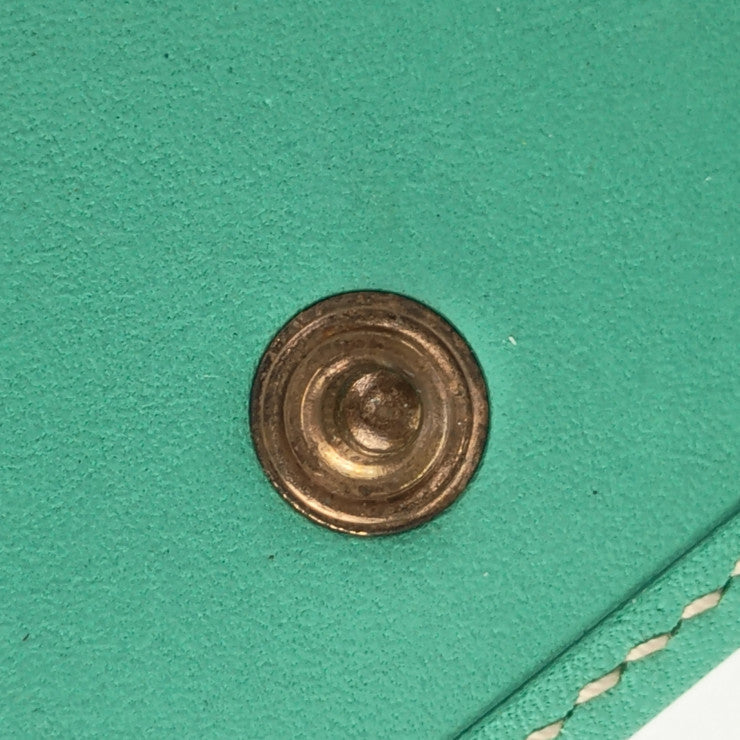 超美品 GUCCI グッチ Ｗホック 二つ折り財布 120927 カプリグリーン ベージュ ＧＧキャンバス レザー レディース