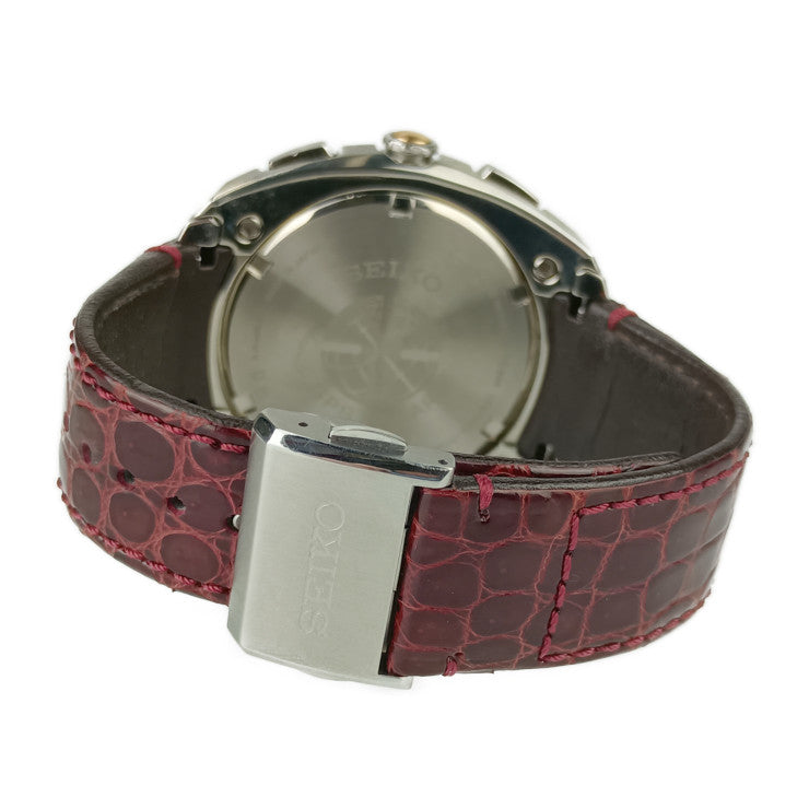 SEIKO セイコー メンズ腕時計 ASTRON アストロン レボリューションライン SBXC033 5X53-0AL0 シルバー ボルドー チタン クロコダイル メンズ GPS ソーラー電波 クロノグラフ