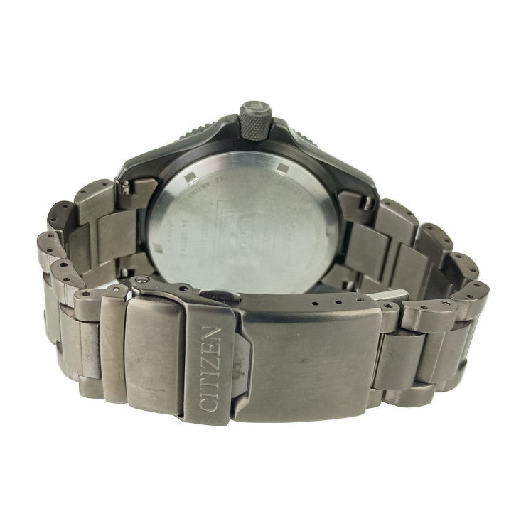 美品 CITIZEN シチズン メンズ腕時計 プロマスター ポーターオリジナルモデル GMT WORLD TIME  B877-R011782 ガンメタル ステンレス メンズ エコドライブ