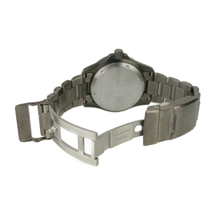 美品 CITIZEN シチズン メンズ腕時計 プロマスター ポーターオリジナルモデル GMT WORLD TIME  B877-R011782 ガンメタル ステンレス メンズ エコドライブ