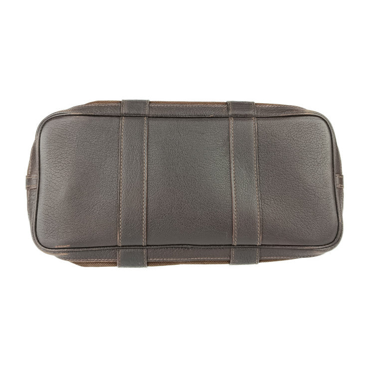 HERMES エルメス ハンドバッグ プティットサンチュール PM - ブラウン キャンバス レザー レディース トートバッグ □Ｊ刻印