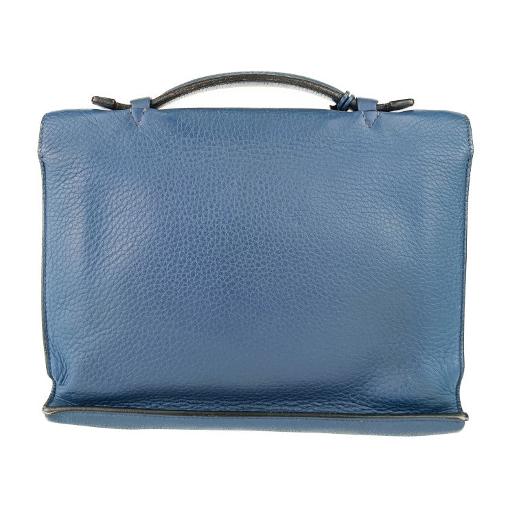 HERMES エルメス ビジネスバッグ サックアデペッシュ27 - ブルー系 シルバー金具 トリヨンクレマンス メンズ ハンドバッグ □Ｊ刻印