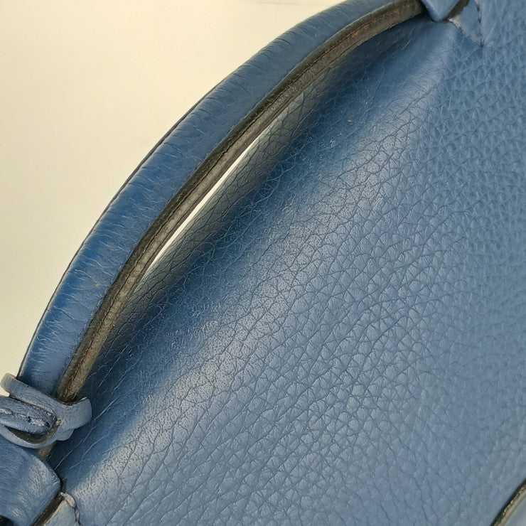 HERMES エルメス ビジネスバッグ サックアデペッシュ27 - ブルー系 シルバー金具 トリヨンクレマンス メンズ ハンドバッグ □Ｊ刻印