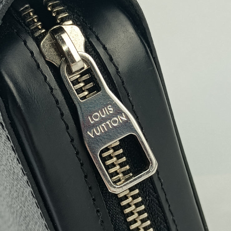 超美品 LOUIS VUITTON ルイ ヴィトン 長財布 ジッピー XL N41503 ブラック グレー シルバー金具 ダミエ・グラフィット キャンバス レザー メンズ ラウンドファスナー セカンドバッグ