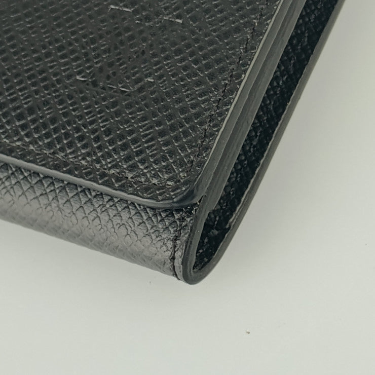 超美品 LOUIS VUITTON ルイ ヴィトン 名刺入れ アンヴェロップ カルト ドゥ ヴィジット NM M64595 アルドワーズ シルバー金具 タイガレザー メンズ カードケース 二つ折り