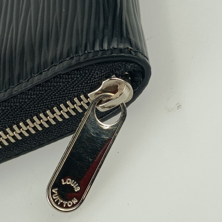 超美品 LOUIS VUITTON ルイ ヴィトン コインケース ジッピー コインパース M60152 ブラック シルバー金具 エピレザー ユニセックス ラウンドファスナー 小銭入れ
