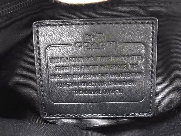 COACH コーチ ハンドバッグ シグネチャー 2WAY ショルダーバッグ F36716 ブラック キャンバス レザー レディース シルバー金具 美品