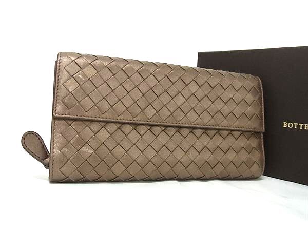 BOTTEGA VENETA ボッテガヴェネタ 長財布 イントレチャート コンチネンタルウォレット 150509 ブロンズ系 レザー ユニセックス